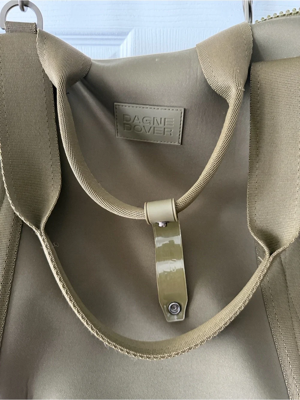 Dagne Dover Olive Duffel with Detachable Strap